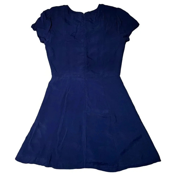 PRIVACY PLEASE By REVOLVE PHILLIPS LACE OPEN FRONT MINI DRESS NAVY SIZE SMALL - Picture 7 of 9